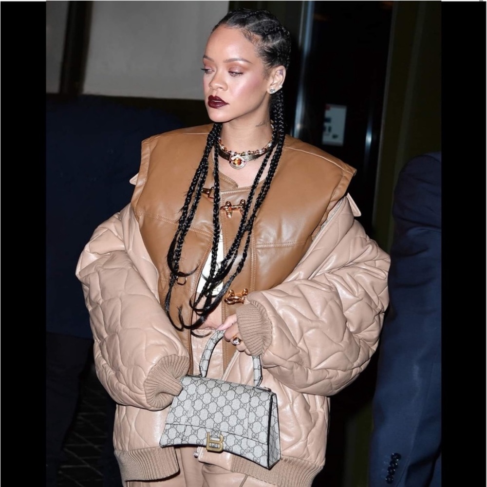 Gucci x Balenciaga Hacker Top Handle Hourglass Aria Gg Supreme Canvas